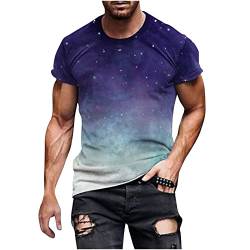 Shirts Herren Rundhals Oberteile Basic Kurzarm Tee Bunt Sommer Bluse 3D Drucken Lustig T Shirts Männer Modern Sport Alltag Party Tops Sommershirt von luoluoluo