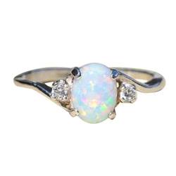 luoluoluo Damen Ring Silber 925 Offener Verstellbar Zirkonia Ringe Liebesring Silberringe Retro Opal Ring Ehering Verlobungsring Schmuck Frauen für Geburtstag Valentinstag (#010—Silber, 11) von luoluoluo