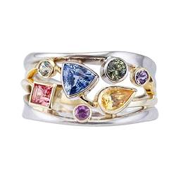 luoluoluo Herrliche Vintage Frauen Ringe Böhmischen Weinlese Ringe Antragsring Jubiläum Ehering Ring Schmuck Geschenk von luoluoluo