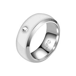 luoluoluo NFC-Ring Europäischer und amerikanischer Mode Handy Smart Tag Zugangskontroll Edelstahlring Drahtlose Wasserbeständigkeit Schmuck von luoluoluo