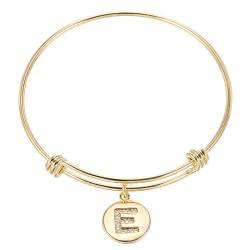 luoluoluo S925 Gold Damen Armbänder mit Buchstabe A-Z Mini Kleine Initial Anhänger Armkette Vergoldet Verstellbar Armband für Damen Frauen Mädchen von luoluoluo