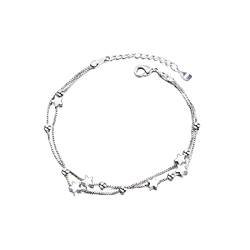 luoluoluo Übertragen Sie Perlen Runde Perlen Pentagramm Double Layer Armband Edelstahl Armband Neuheit Armband Geschenk von luoluoluo