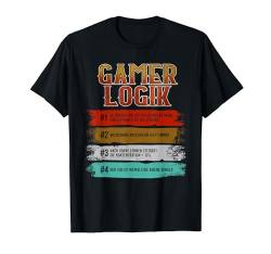 Gamer Logik Nerd Zocker sarkasmus lustige sprüche T-Shirt von lustige sprüche