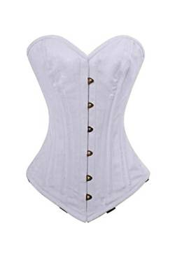 luvsecretlingerie Damen Taillentraining Schwerlast 26 Doppelt Stahl Knochen Vollbrustkorsett Steampunk Baumwolle Corsage #8937-TC von luvsecretlingerie