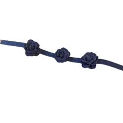 lxuebaix Blumen-Choker-Halskette, stilvolles Blumen-Choker-Blumen-Armband, vielseitiger Halsschmuck, Stoffmaterial, perfektes Geschenk für Mädchen von lxuebaix