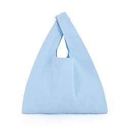 lxuebaix CanvasTragetasche, vielseitige Shopper-Freizeithandtasche, große Kapazität, japanischer Stil, Umhängetasche für Damen, modische Hobo-Taschen, Handtasche, Blau von lxuebaix