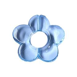 lxuebaix DIY antike perforierte klare Blumen handgemachte Anhänger Zubehör Farbe Super Fairy einfache Haar Kleidung Zubehör Perle blau von lxuebaix