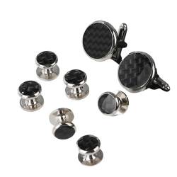 lxuebaix Gentleman-Manschettenknöpfe, Ohrstecker-Set, formelle Uniform-Accessoires, Smoking-Manschettenknöpfe, Krawatten-Manschettenknöpfe, klassischer Schmuck, Geschenk von lxuebaix