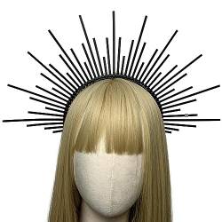 lxuebaix Gothic-Stirnband, Prinzessinnen-Kopfbedeckung, Festzug, Abschlussball, Party-Requisiten, Spikes, Vintage-Diademe, Haarreifen für Gottheitsfrauen von lxuebaix