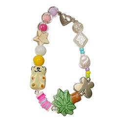 lxuebaix Halskette mit Kokosnussbaum-Anhänger für Frauen, süße bunte Perlen, Schlüsselbeinkette, Sommer-Armband, Halsband, Halskette, Schmuck, Halskette, 2# von lxuebaix
