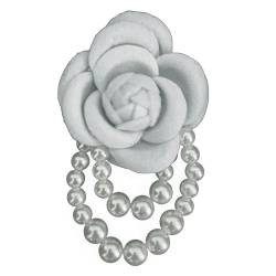 lxuebaix Koreanische Kamelienblume Brosche Pins Perle Quasten Corsage Armband Modeschmuck Broschen für Frauen Hemd Zubehör von lxuebaix