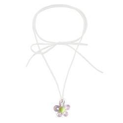 lxuebaix Mode-Halskette mit Blumen-Anhänger für Frauen, Freundin, trendige Schlüsselbeinkette, Sommer-Halsband, Urlaub, Party, Schmuck, Geschenk von lxuebaix