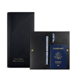 lxuebaix PU-Leder-Passhülle für Kartendokumente, Reisebrieftasche, einfache Damen- und Herren-Reisepasshülle von lxuebaix