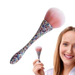 lyanny Puder-Make-up-Pinsel, Gesichts-Make-up-Pinsel | Rouge-Make-up-Pinsel für die Reise,Flexible Kosmetikpinsel mit weichen Borsten und Kristallgriff für Frauen und Mädchen, von lyanny