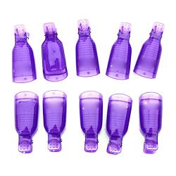 10er Set Nagel UV Gel Polish Remover Clip, Ohne Wickel Oder Folien, Nägel Einfach und Effektiv Entfernen, mit Aceton Getränkter Watte Einfach Einlegen, Geeignet für Professionellen von lyrlody