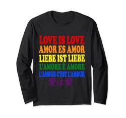 Liebe ist Liebe, Love is Love, Amor es Amor, Langarmshirt von mArcin - Gay Pride Designs