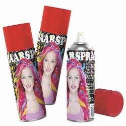 Haarspray metallic mit Farbe Haarschmuck 250ml Hairspray Color (3x ROT) von makotex