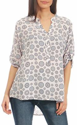 Malito Damen Bluse mit Print | Tunika mit ¾ Armen | Blusenshirt auch Langarm tragbar | Elegant - Shirt 6703 (rosa) von malito more than fashion