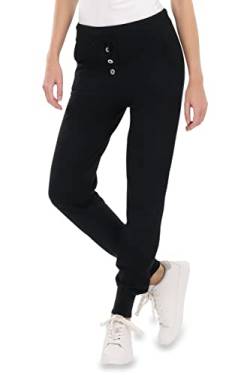 Malito - Damen Jogginghose im Classic Look - Sporthose in Unifarben - Baggy zum Tanzen - Sweatpants - Trainingshose 8021-G (schwarz L) von malito more than fashion