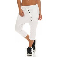 malito more than fashion Caprihose 8015 Sommer Sport Hose mit elastischem Jerseybund Einheitsgröße von malito more than fashion