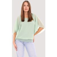 malito more than fashion Chiffonbluse 6296 mit breitem Bund Einheitsgröße von malito more than fashion