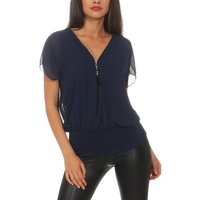 malito more than fashion Chiffonbluse 6298 Kurzarm Bluse von malito more than fashion