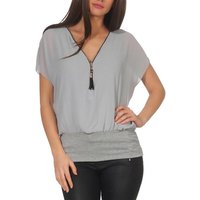 malito more than fashion Chiffonbluse 6298 Kurzarm Bluse von malito more than fashion