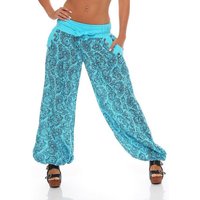 malito more than fashion Haremshose 3488 Aladinhose im Orient Print mit elastischem Bund Einheitsgröße von malito more than fashion