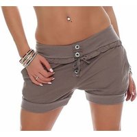 malito more than fashion Hotpants 6086 unifarbene Chino Short kurze Sommerhose mit elastischem Bund von malito more than fashion