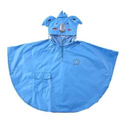 mama stadt Kinder Regenponcho Unisex Regencape Mädchen Jungen 100% Regensichere Regen Poncho Regenmantel Regenjacke Kinder Wasserdicht Atmungsaktiv, Blauer Koala/M (2-4 Jahre) von mama stadt