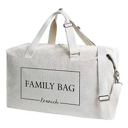 mamir home Reisetasche XXL personalisiert Family Bag Tasche personalisiert Name Beige von mamir home