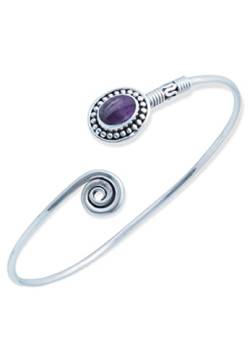 Armband 925 Silber Amethyst lila Stein Edelstein Armreif Silber Damen Sterling Silber Geschenk (MAR-001-01) von mantraroma