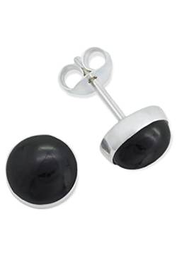 Ohrstecker 925 Silber Onyx schwarzer Stein Edelstein Ohrringe echt Silber Damen Sterling Silber Stecker Geschenk(MOS-042-03) von mantraroma