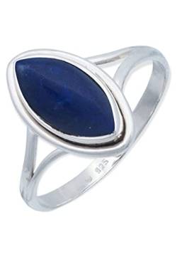 Ring 925 Silber Lapis Lazuli blauer Stein Edelstein echt Silber Damen Sterling Silber Geschenk (MRG-188-06-(48)) von mantraroma
