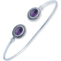 mantraroma Armreif 925er Silber mit Amethyst von mantraroma