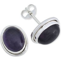 mantraroma Paar Ohrstecker 925er Silber mit Amethyst von mantraroma