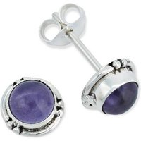 mantraroma Paar Ohrstecker 925er Silber mit Amethyst von mantraroma