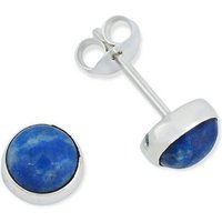 mantraroma Paar Ohrstecker 925er Silber mit Lapis Lazuli von mantraroma