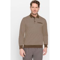 Witt Weiden Herren Langarm-Poloshirt braun von marco donati