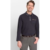 Witt Herren Langarm-Poloshirt, schwarz von marco donati