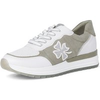 MARCO TOZZI MARCO TOZZI by GMK Damen Sneaker 2-83701-28-189 WHITE / MOSS weiß grün Schnürschuh von marco tozzi