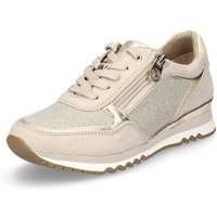 MARCO TOZZI Marco Tozzi Damen Sneaker beige gold Sneaker von marco tozzi