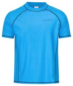 Herren UV-Schutz Kurzarm T-Shirt (Rashguard), Oeko-Tex 100 in hellblau, Größe M von mareno