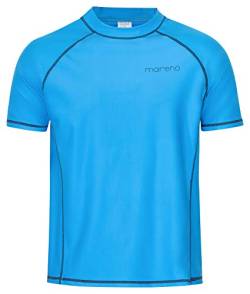 Herren UV-Schutz Kurzarm T-Shirt (Rashguard), Oeko-Tex 100 in hellblau, Größe XXL von mareno