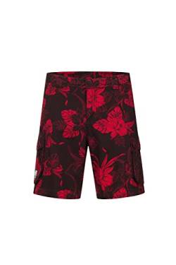 Badehose, Badehose Herren, Badeshorts Herren, Badehose, Badehose für Herren, Schwimmhose Herren (L, Schwarz Rot Blumenmuster) von markenfrei