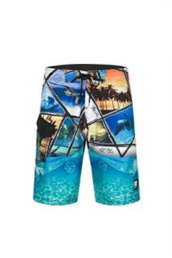 Badehose, Badehose Herren, Badeshorts Herren, Badehose, Badehose für Herren, Schwimmhose Herren (XXL, Foto Motiv Wasser Strand) von markenfrei