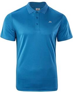 martes Men's Poloshirt Nodim, Kurzarm, 100% Polyester, Sport Polohemd, Schnelltrocknend und Ultraleicht Polo Shirt, French Blue/Reflective, S von martes