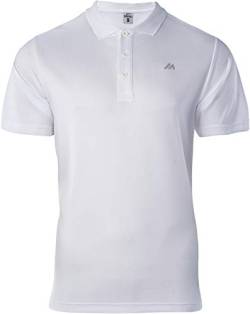 martes Mens Poloshirt Nodim, Kurzarm, 100% Polyester, Sport Polohemd, Schnelltrocknend und Ultraleicht Polo Shirt, White/Reflective, L von martes
