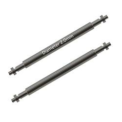 masar 22mm 2 pcs Ø 2.0mm Premium Spring Bars – Single Flange – Ø1.10mm Pip - Diamètre 2mm 22 von masar