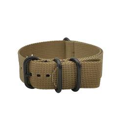 masar 24mm ZULU - Olive/Schwarz - Heavy Duty - Uhrenarmband - Universal 24 Zulu Olive black von masar